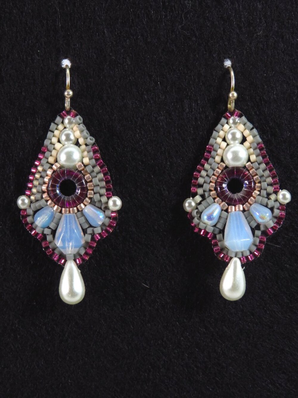 Art Nouveau beaded earrings